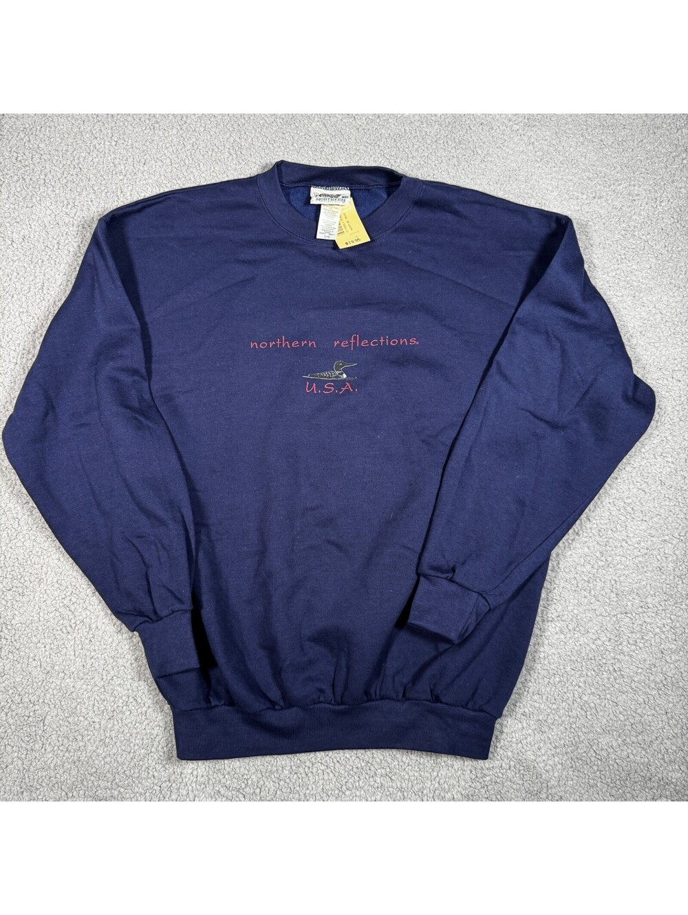 VTG Northern Reflections Sweatshirt Size Large Embroidered 1990s USA Canada NWT